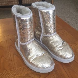 UGG Gold Classic Short Sequin Boot